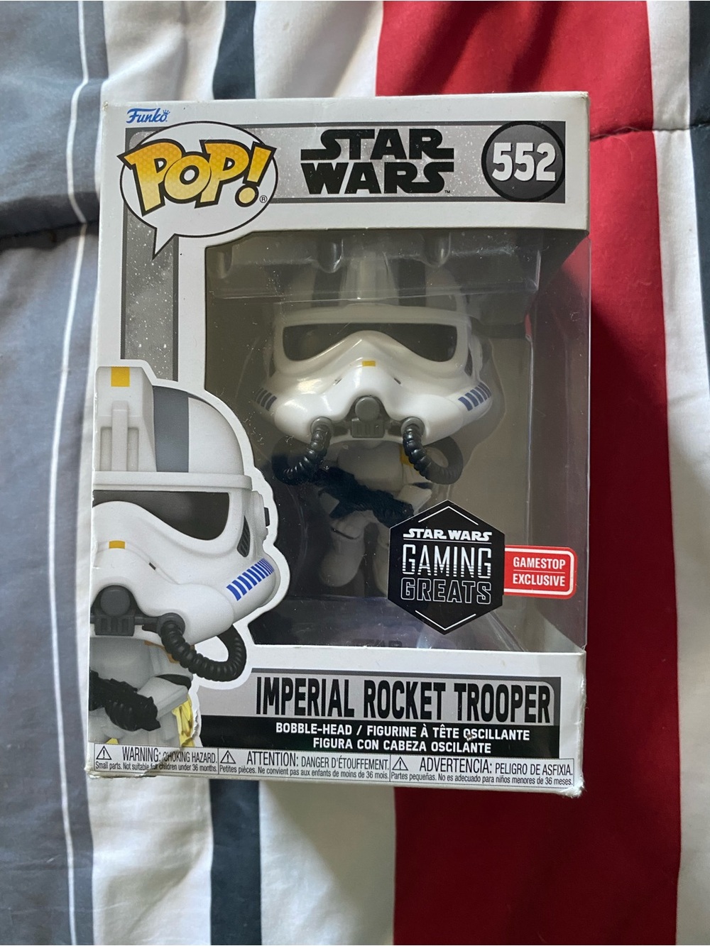 pop White and Black Imperial Rocket Trooper Funko Figure